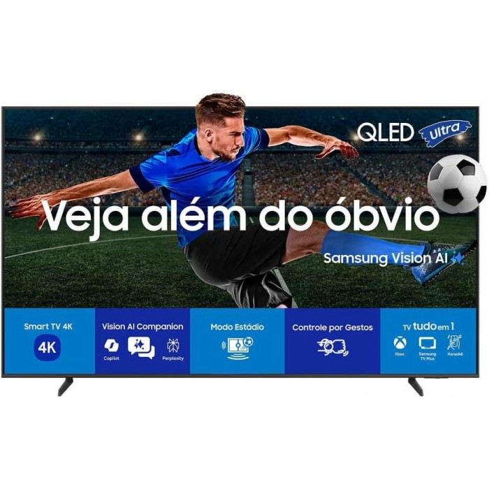 Promoção Televisão Smart TV Samsung 55''Vision AI TV QLED ULTRA 4K QEF1-Preta